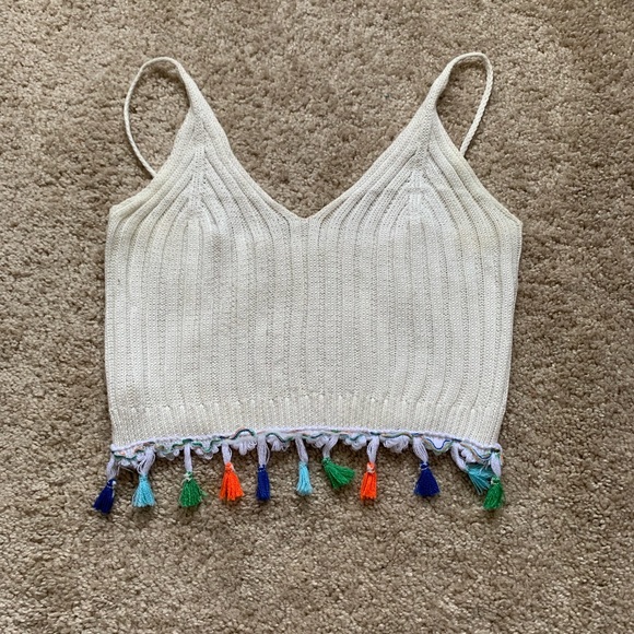 Crotchet white crop top - Picture 1 of 1